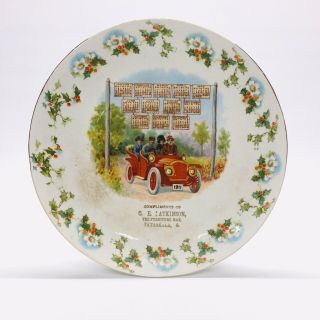 1911 Porcelain Advertising Calendar Plate Atkinson Furniture Pataskala Ohio