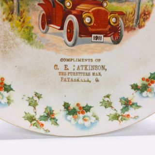 1911 Porcelain Advertising Calendar Plate Atkinson Furniture Pataskala Ohio 3