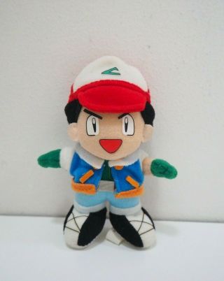 Ash Ketchum Satoshi Pokemon Friends Bandai 2001 Mini Plush 4 " Toy Japan Doll