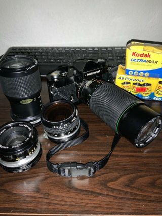 Nikon Nikkormat Ft 4707220 Vintage Film Camera Nikkor Zoom Lens Japan