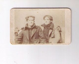 Cabinet Photo 1900 Affectionate Men Caps Casual Gay Interest Des Moines Iowa Ia