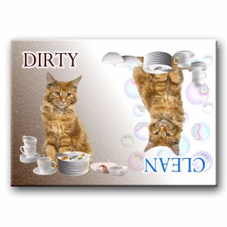 Maine Coon Cat Dirty Dishwasher Magnet No 2