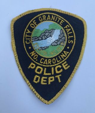 Vintage Granite Falls Police Department Dept.  Patch Badge Rare North Carolina Nc