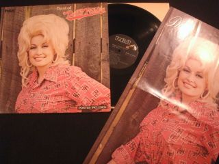 Dolly Parton - The Best Of Dolly Parton - 1975 Vinyl 12  Lp/ Poster Country Pop