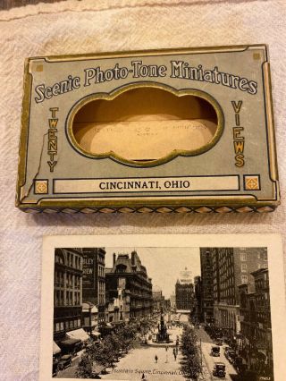 Antique Vintage 20 Mini Postcard Views Of Cincinnati Ohio