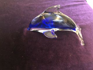 Dolphin Ornament In Glass