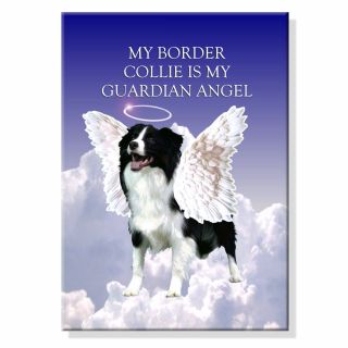 Border Collie Guardian Angel Fridge Magnet No 1 Dog