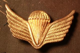 Afghanistan Army Airborne Basic Parachutist Parachute Jump Wings Metal Badge