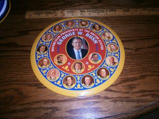 9 Inch Political Button Republican Presidents Of The Us George W.  Bush & Photos