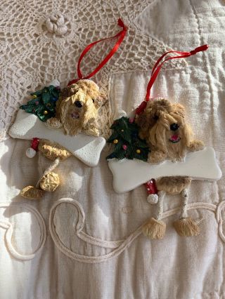 E&s Imports Christmas Pet Wheaten Terrier Dog Ornament Gift U Personalize It