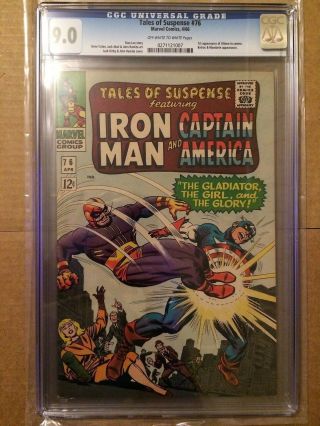 Cgc 9.  0 Tales Of Suspense 76 Ow - White 1st Cameo App.  Ultimo 1966