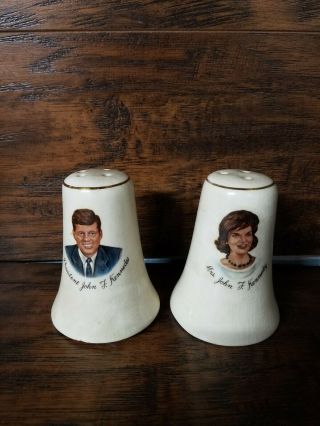 Vintage President Kennedy Portrait Salt & Pepper Shakers
