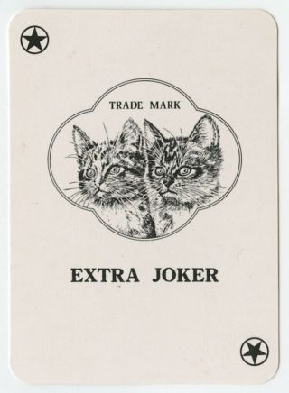 Joker Playing Card - Two Cats (red Pattern) [761]