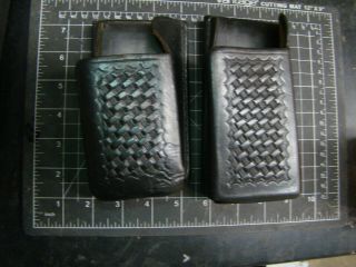 2 Text Shoemaker 112r Chp Portable Radio Holster Leather Basketweave