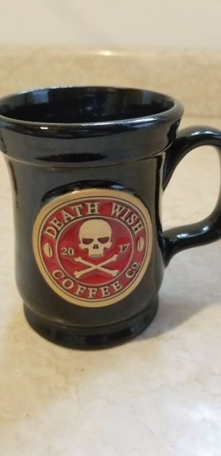 Death Wish Coffee 2017 Limited Mug Red Face Black Mug