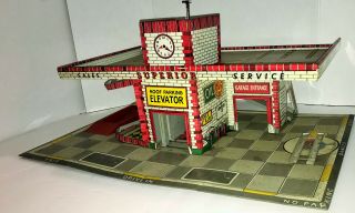 VINTAGE Tin Litho 1949 T COHN Superior Service Gas Station Parking Garage Toy 2