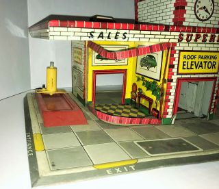 VINTAGE Tin Litho 1949 T COHN Superior Service Gas Station Parking Garage Toy 3