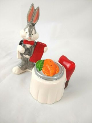 Bugs Bunny Salt And Pepper Shaker Serving Carrots 4” Tall Looney Tunes