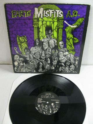 The Misfits Earth A.  D.  Lp Vintage 80s Press Plan 9 Records Glenn Danzig Punk
