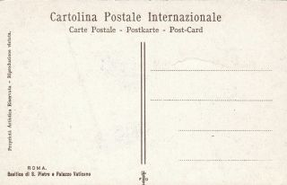 1920 ' s VINTAGE POSTCARD - BASILICA di S.  PIETRO St.  PETERS BASILICA in VATICAN 2