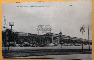 Vintage 1940’s Rppc - Ford Motor Company,  Somerville Massachusetts