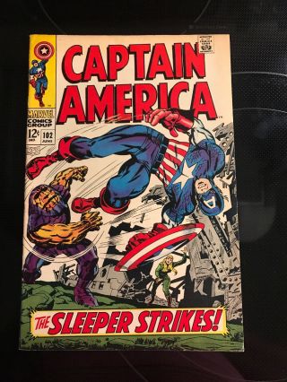 Captain America 102 9.  0 (jun 1968,  Marvel)