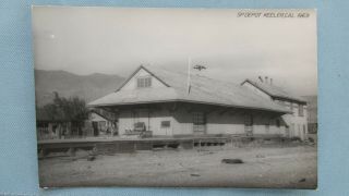 1969 Keeler California Southern Pacific Railroad Depot Real Photo - Owens Valley