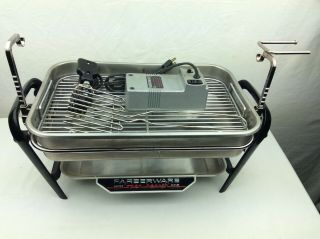 Vintage Farberware Electric Open Hearth Broiler & Rotisserie Grill 450 - A