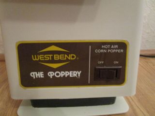 Vintage West Bend The Poppery Air Popper & Coffee Bean Roaster Model 5459 - 1500 W 2