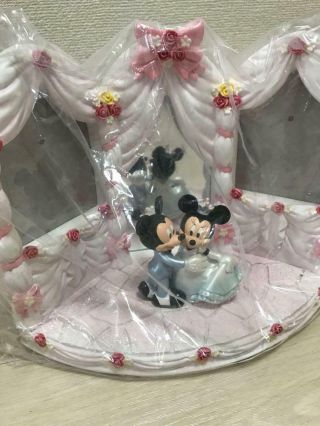 Disney Store 2005 Mickey & Minnie Mouse Pottery 3d Three - Dimensional Wedding Pho
