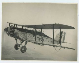 Raf Royal Air Force Bi Plane K 2260 In Flight Vintage 1936 Photograph C2