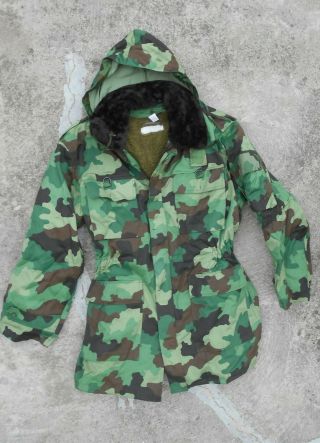Serbia Yugoslavia Army M93 Camouflage Winter Coat (vetrovka) Size 10 (xxl) 1999