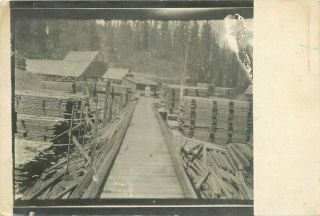 C - 1910 Logging Lumber Industry Sawmill Rppc Photo Postcard 8740