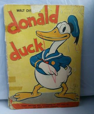 Walt Disney 1st Donald Duck 1935 Illustrated Story Book Whitman Comic 978