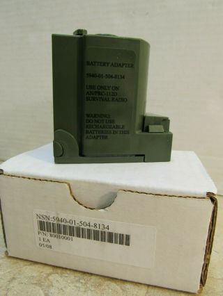 Us Military An/prc 112d Survival Radio Battery Adapter Nos Nsn 5490 - 01 - 504 - 8134