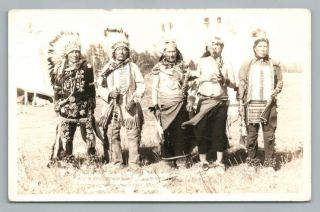 Ogallala Sioux War Dancers Rppc Vintage Indian Photo Torington Wyoming 1939