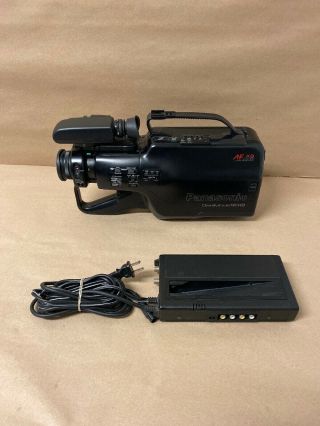 Panasonic Af X8 Ccd Vhs Camcorder All Chargers Lcd Video Camera Vintage -