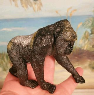 Silver Back Gorilla Figurine Collectible Action Figure Play Vision Toy 4 X 3 5 "