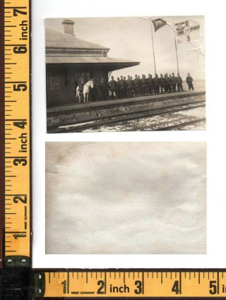 Historic China Photographs Old Tianjin Railway Station - 2 x orig 1900s 2