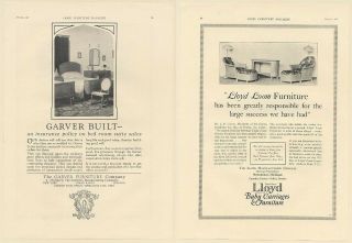 1925 Garver Furniture Bed Room Suite Lloyd Loom Woven Furniture Print Ad