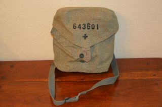 Vintage Swiss Army Military Crossbody Medic Bag Pouch Named?