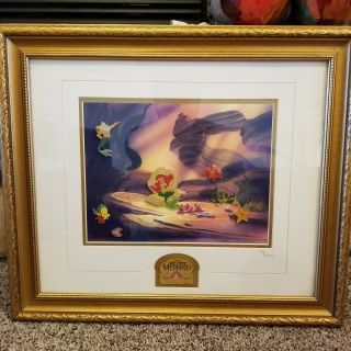 Walt Disney The Little Mermaid 10th Anniversary Pin Set Framed Numbered 54/1989