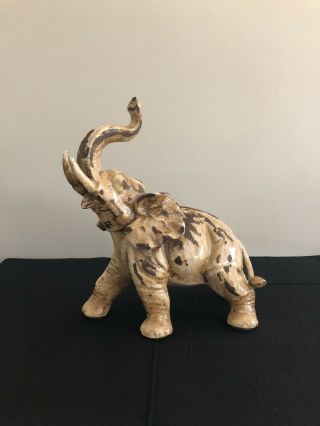 Large Ceramic Elephant - Trunk Up 2