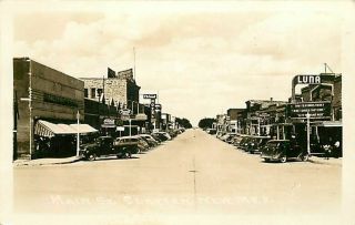 Mexico - Clayton Main Street; Movie Marqiuis; C.  1940 Real Photo Postcard