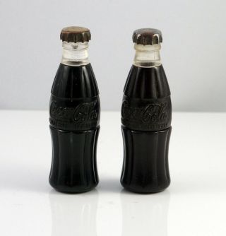 Two Miniature Coca Cola Bottle Bakelite And Brass Advertising Lighters