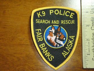 Fairbanks Alaska Police Department K - 9 Unit Search And Rescue Police K - 9 Bx12 21