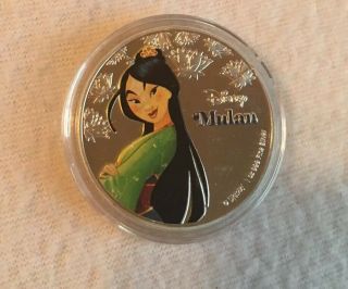 Disney Mulan.  999 Silver Clad Coin 1 Oz 2017
