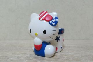 Rare 2001 Vintage Sanrio Japan Hello Kitty Us Design Ceramic Candle Holder