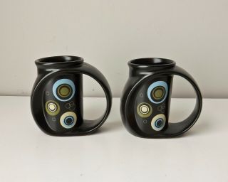 2 Miam - Miam Solar Slate Coffee Mugs Cups By Chip Chipman,  Perfect Modern