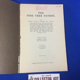 Boy Scout Vintage Book The Pine Tree Patrol By Wilder 2